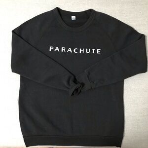 Parachute-branded black crew neck sweater